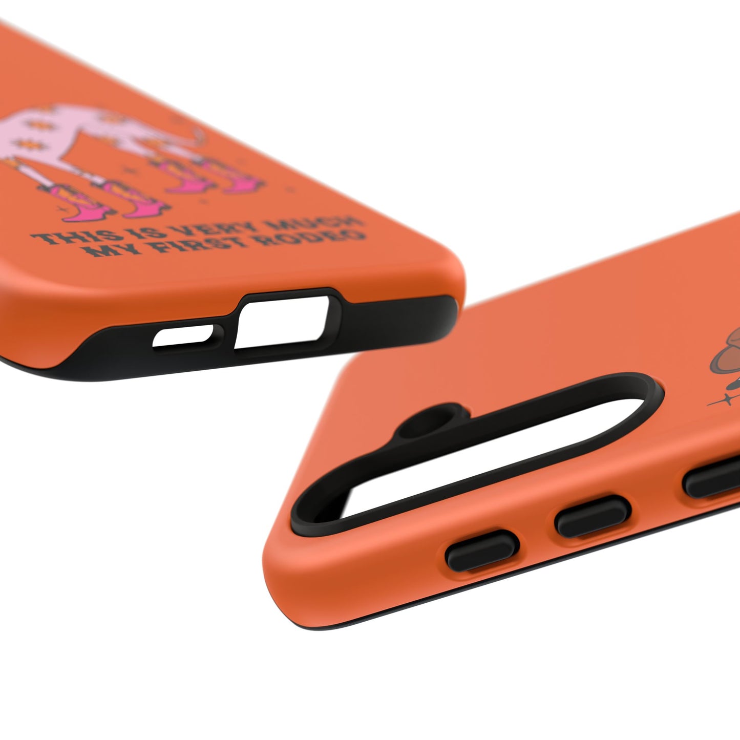 Rodeo Whippet Phone Case, Tough Cases for Pet Lovers, Cowgirl Accessories, Orange Dog Design, Cute Gift Idea