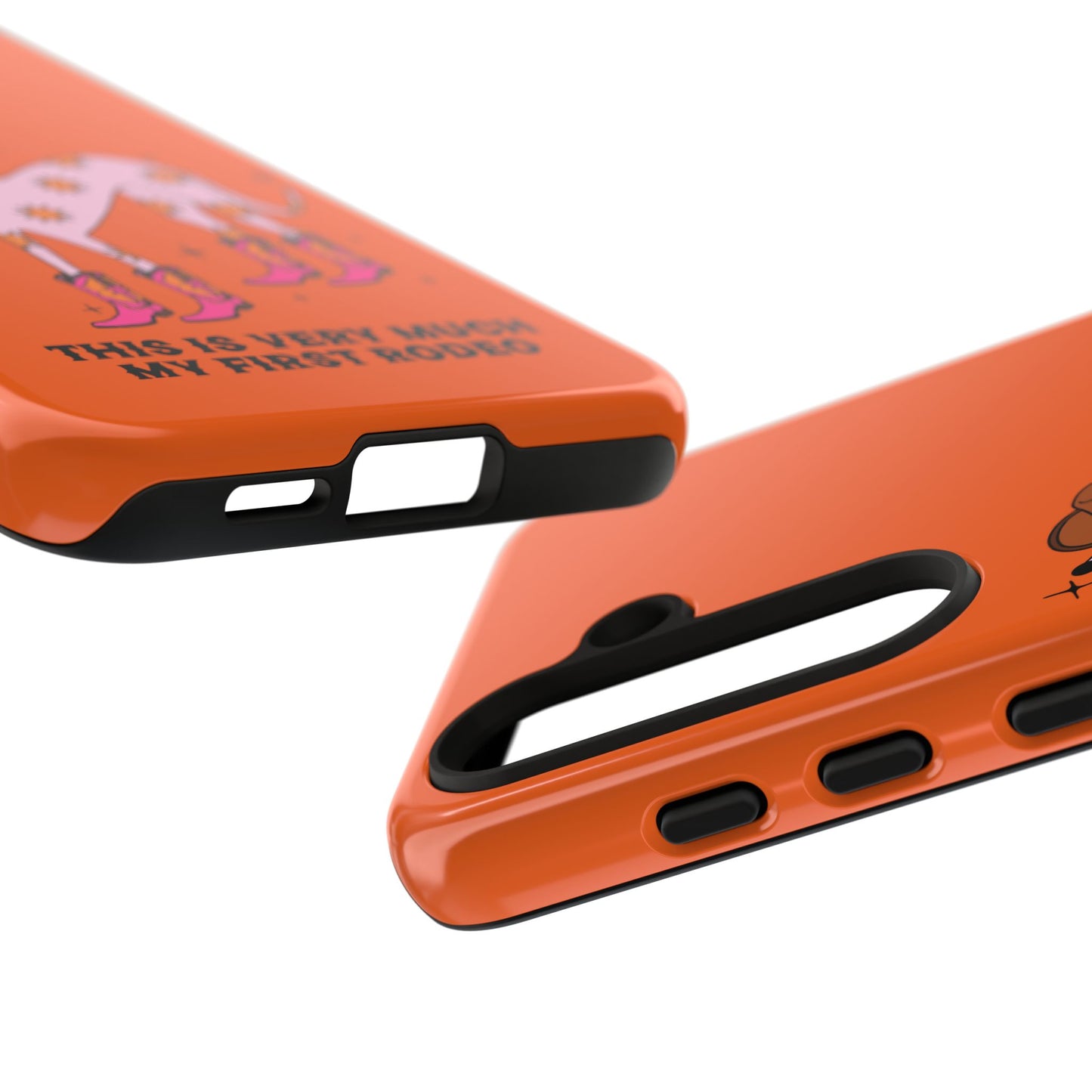 Rodeo Whippet Phone Case, Tough Cases for Pet Lovers, Cowgirl Accessories, Orange Dog Design, Cute Gift Idea