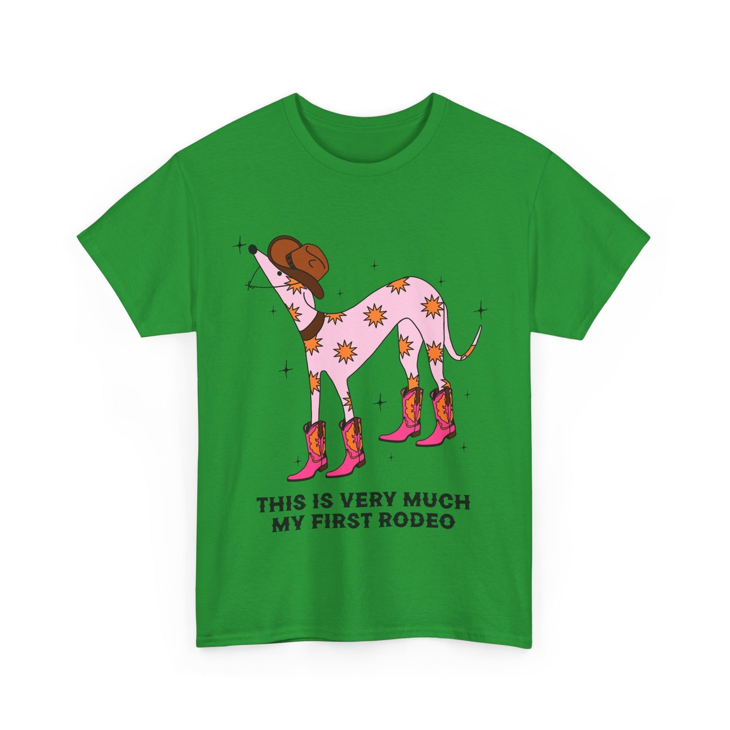 Cowgirl Rodeo Dog Tee, Fun Graphic Tee, Unisex Cotton Shirt, Gift for Dog Lovers, Country Style Apparel, Rodeo Theme Shirt