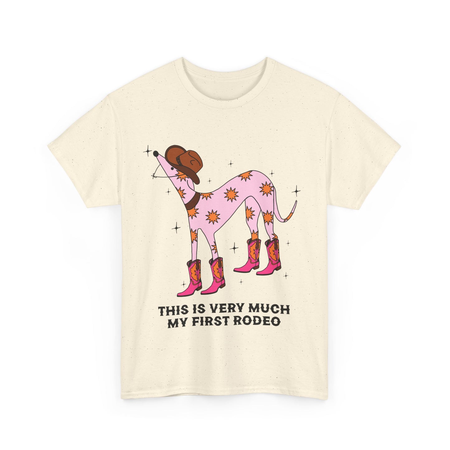 Cowgirl Rodeo Dog Tee, Fun Graphic Tee, Unisex Cotton Shirt, Gift for Dog Lovers, Country Style Apparel, Rodeo Theme Shirt