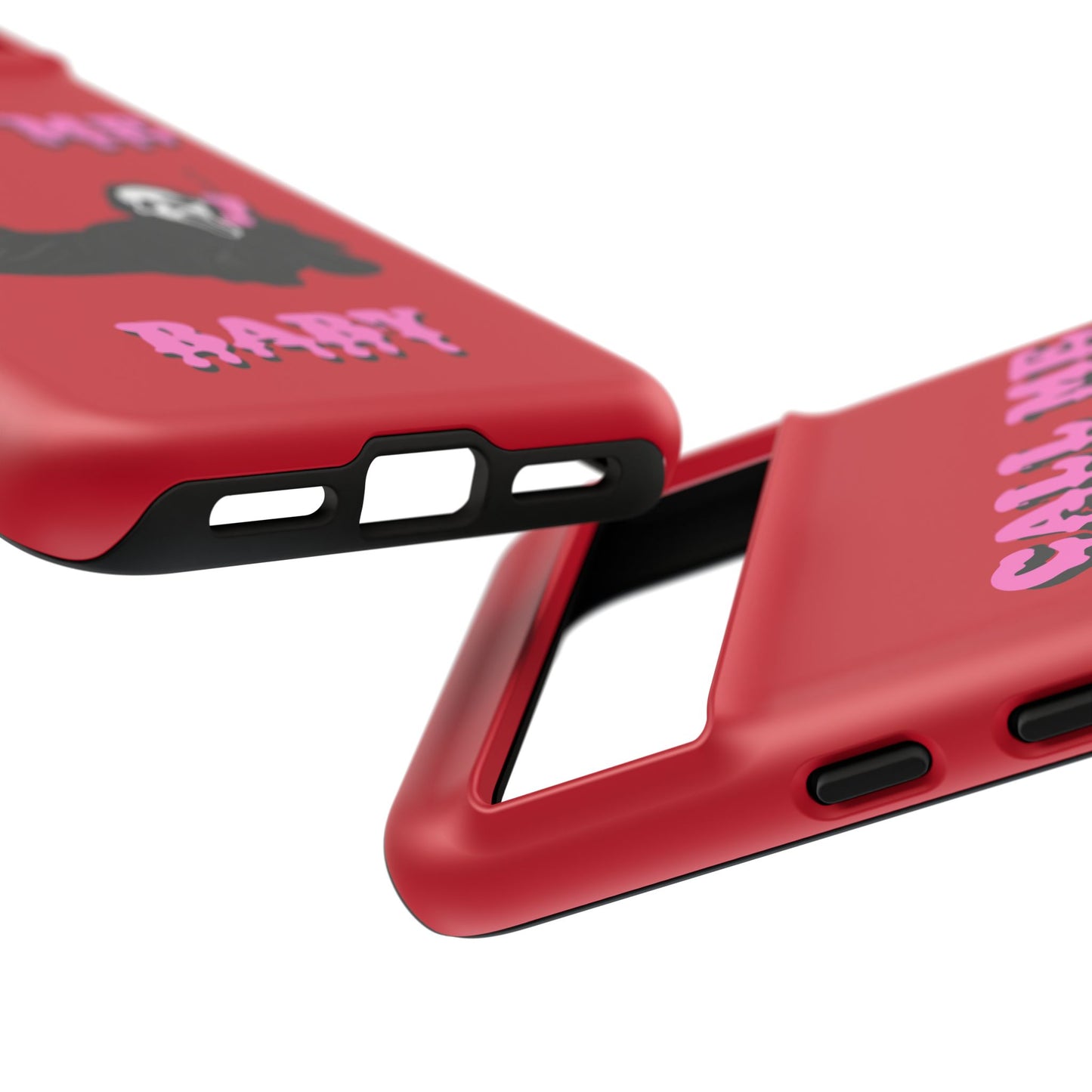 Red Horror Phone Case, Spooky Phone Cover, Call Me Baby Design, Halloween Accessories, Unique Gift for Horror Fans