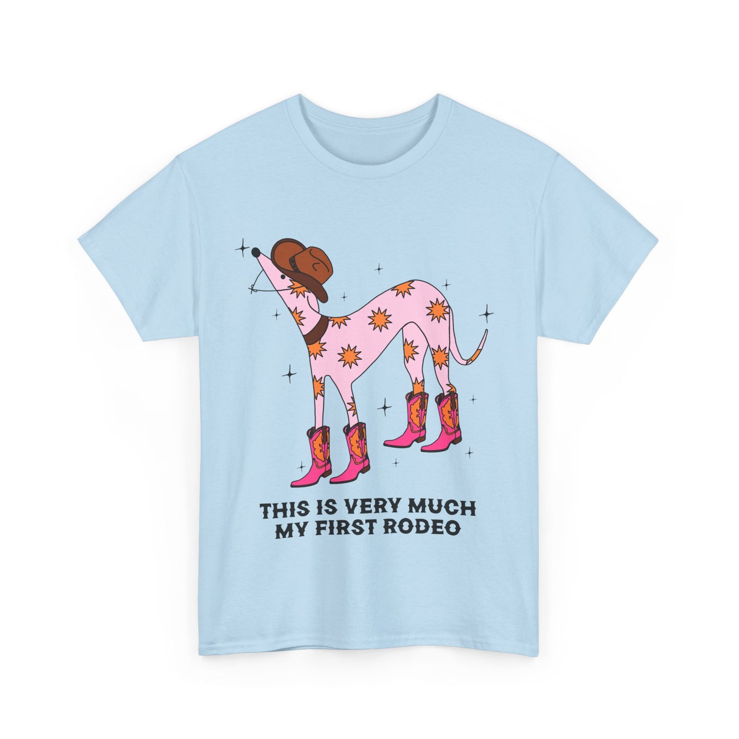 Cowgirl Rodeo Dog Tee, Fun Graphic Tee, Unisex Cotton Shirt, Gift for Dog Lovers, Country Style Apparel, Rodeo Theme Shirt