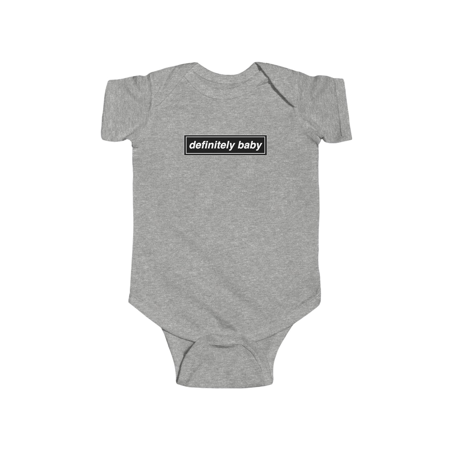 Definitely Baby Bodysuit | Cute Baby Clothes, Infant Apparel, Gift for New Parents, Baby Shower Gift, Trendy Baby Outfit