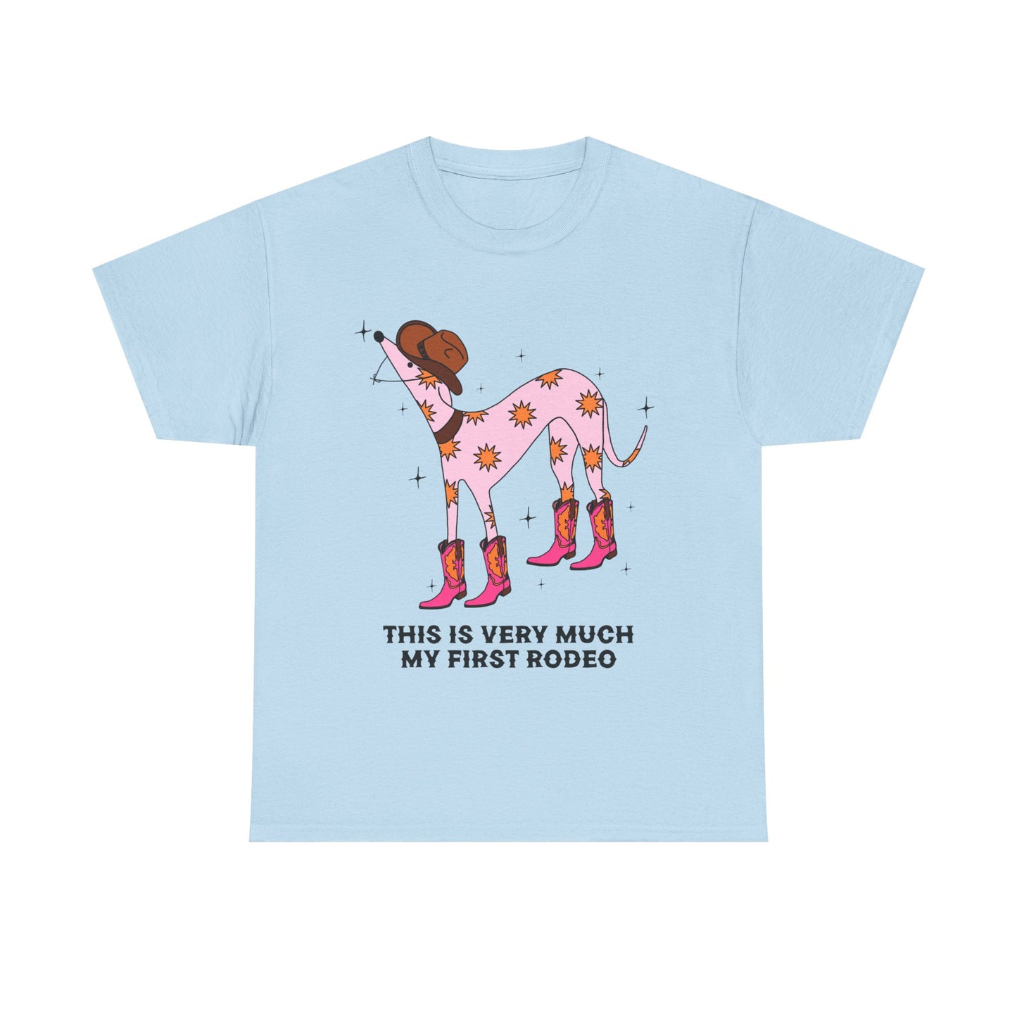 Cowgirl Rodeo Dog Tee, Fun Graphic Tee, Unisex Cotton Shirt, Gift for Dog Lovers, Country Style Apparel, Rodeo Theme Shirt