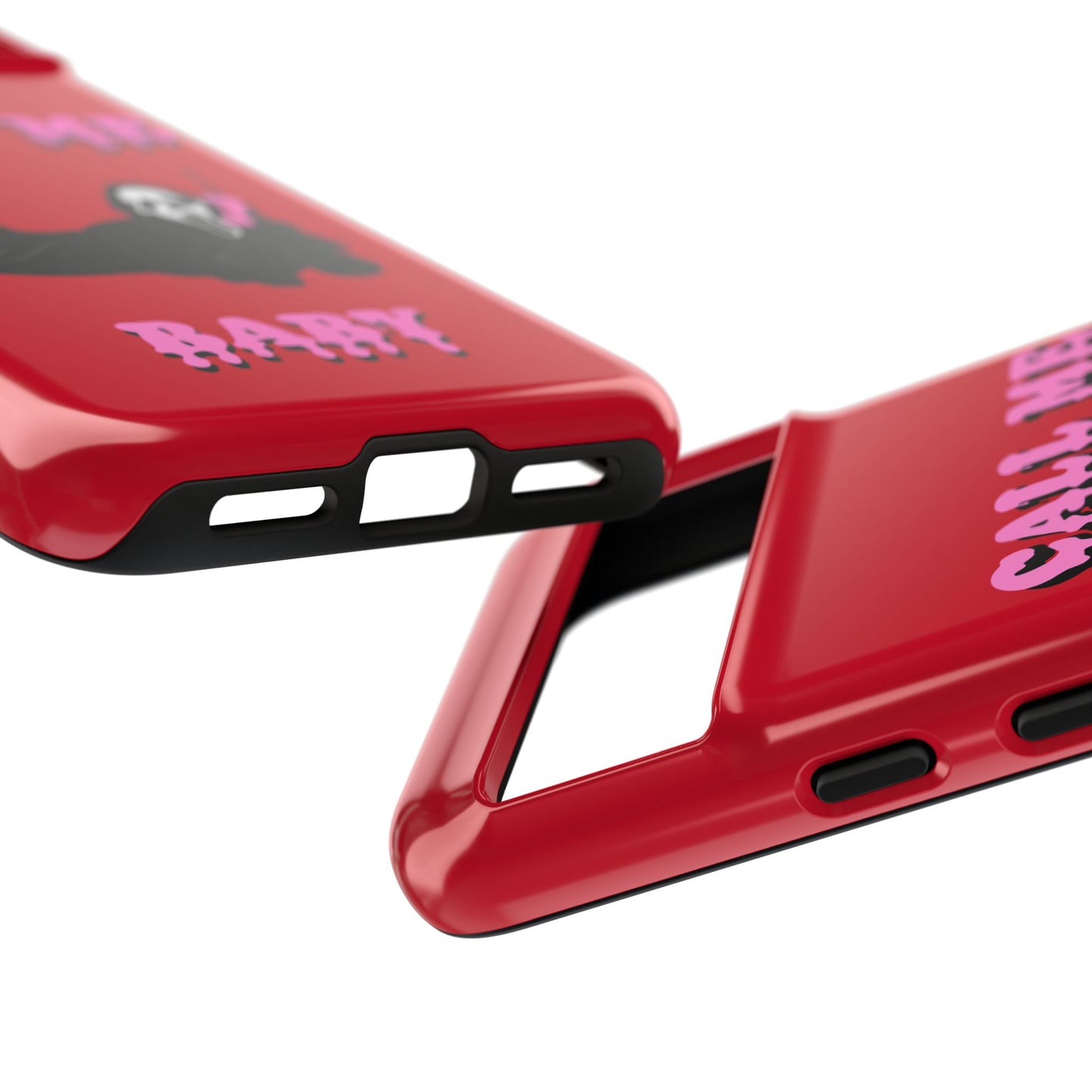 Red Horror Phone Case, Spooky Phone Cover, Call Me Baby Design, Halloween Accessories, Unique Gift for Horror Fans