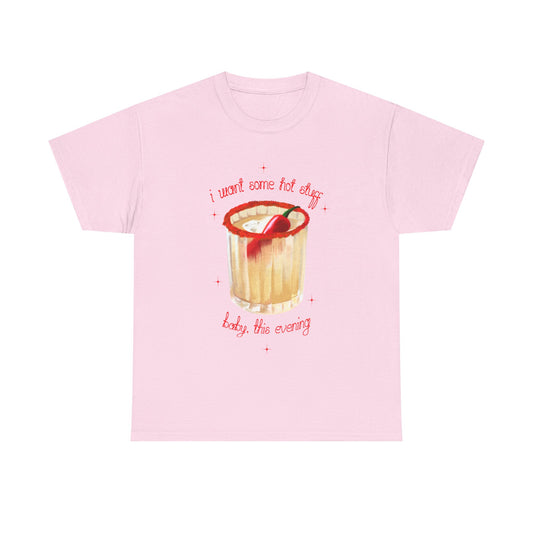 Spicy Margs Hot Stuff Tee | Cute Unisex Cotton Shirt, Casual Wear, Pub Wear,  Margarita Cocktail
