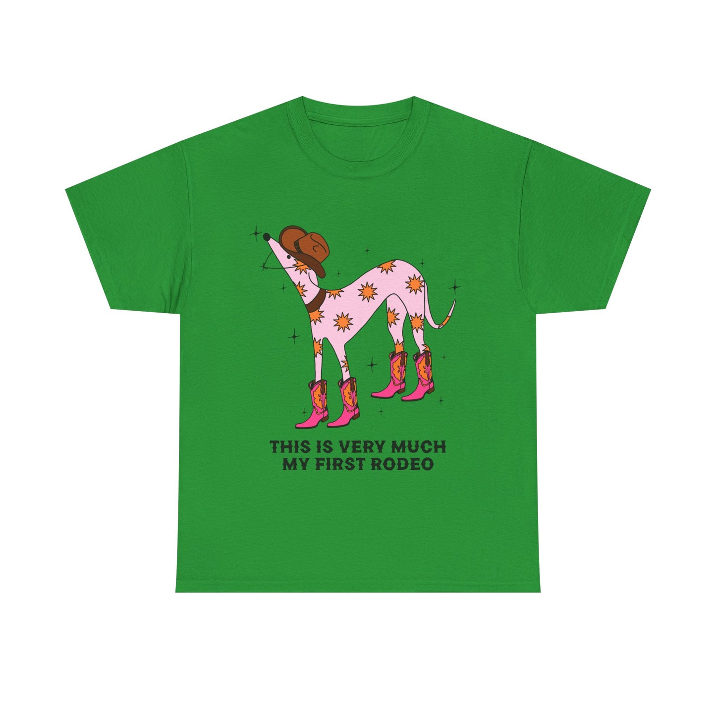 Cowgirl Rodeo Dog Tee, Fun Graphic Tee, Unisex Cotton Shirt, Gift for Dog Lovers, Country Style Apparel, Rodeo Theme Shirt