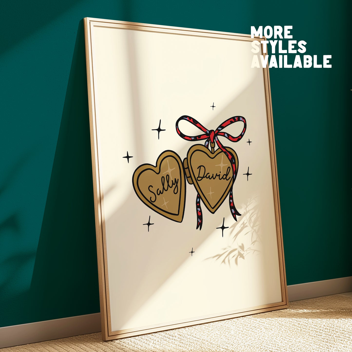 Heart Shaped Locket Personalised Print