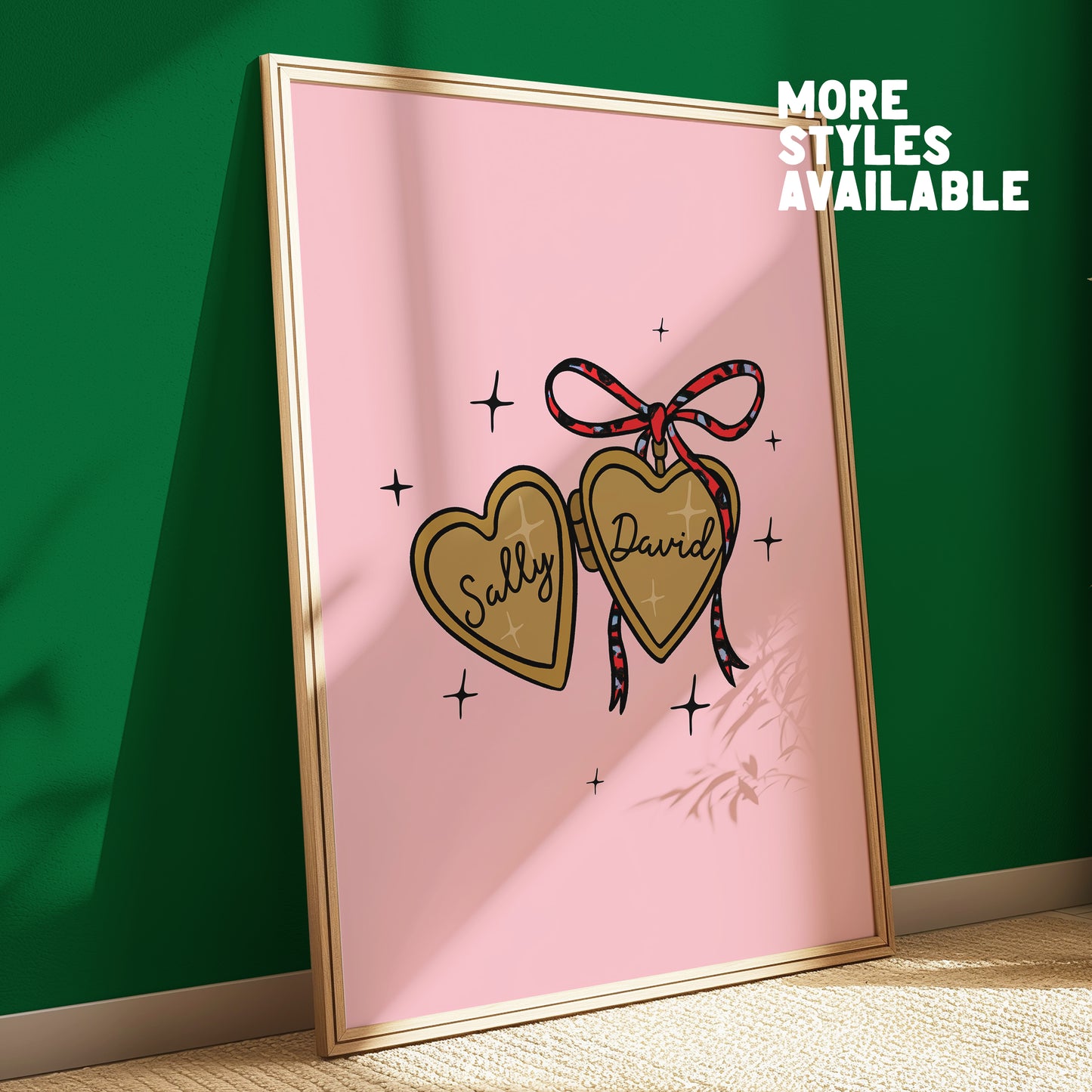 Heart Shaped Locket Personalised Print