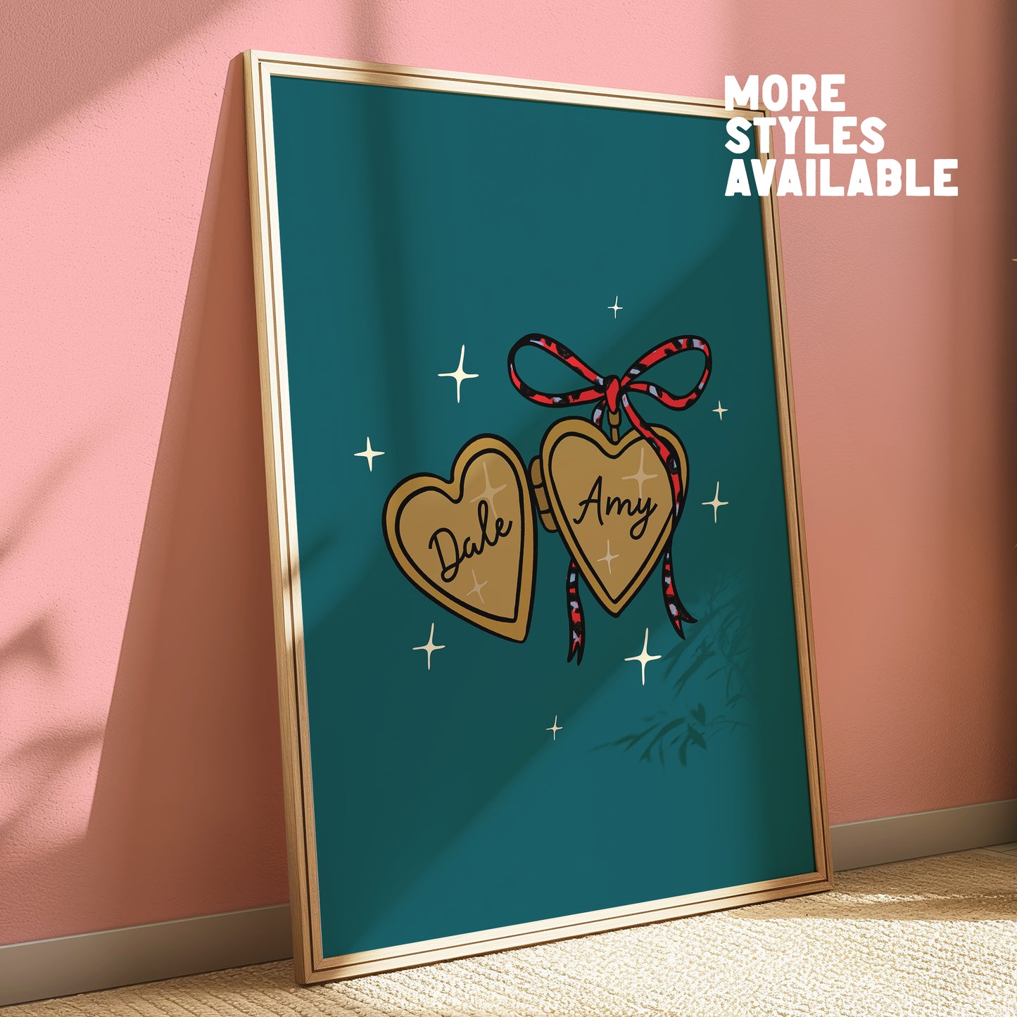 Heart Shaped Locket Personalised Print