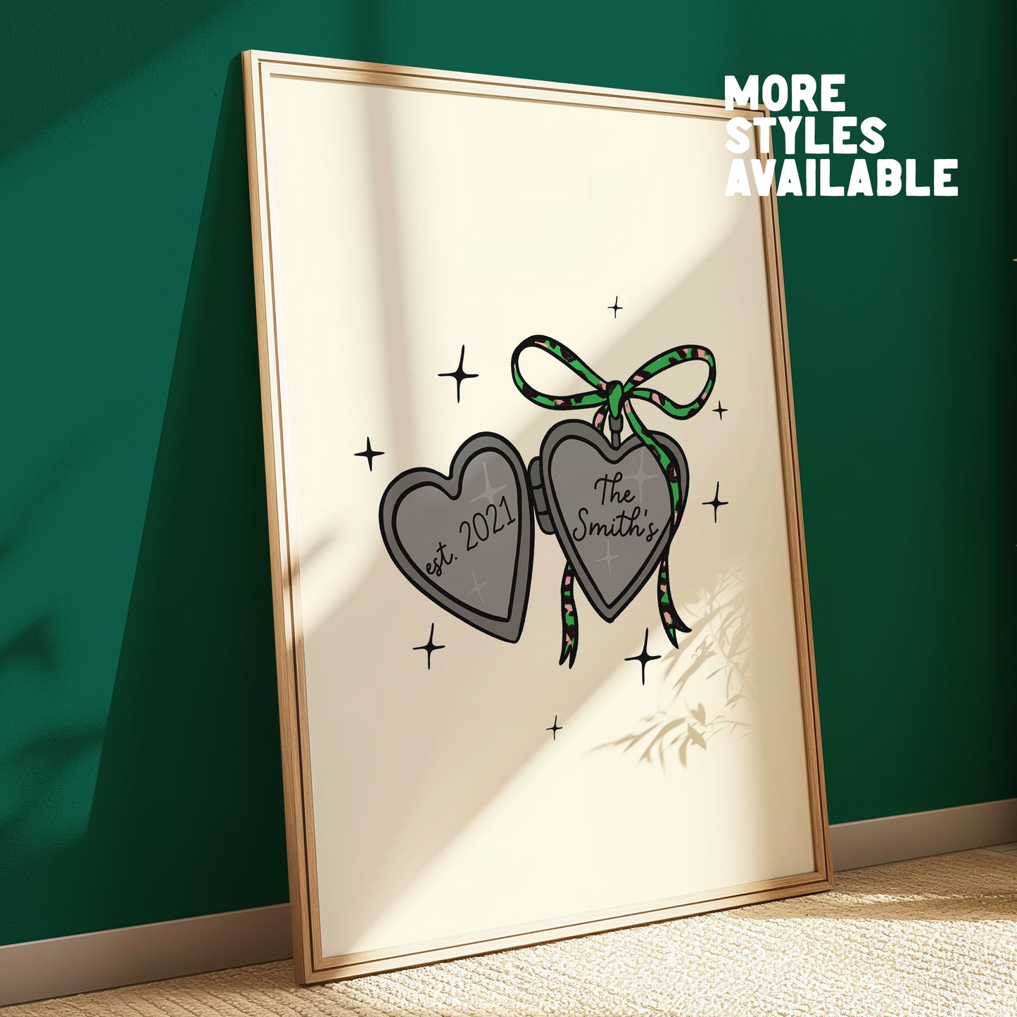 Heart Shaped Locket Personalised Print