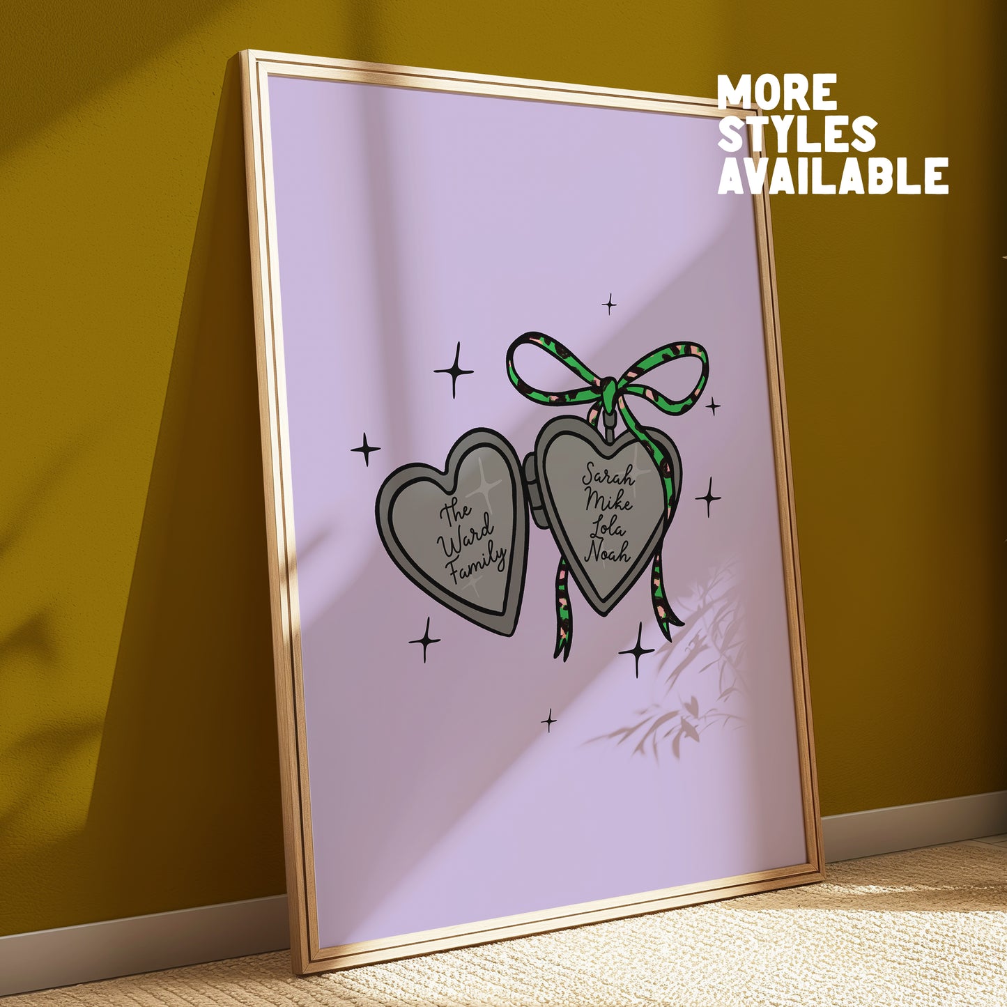 Heart Shaped Locket Personalised Print