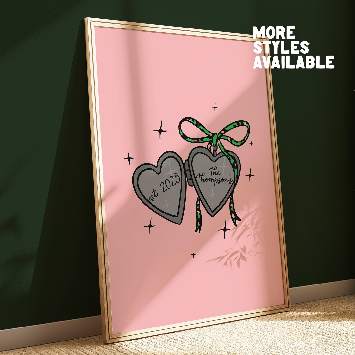Heart Shaped Locket Personalised Print