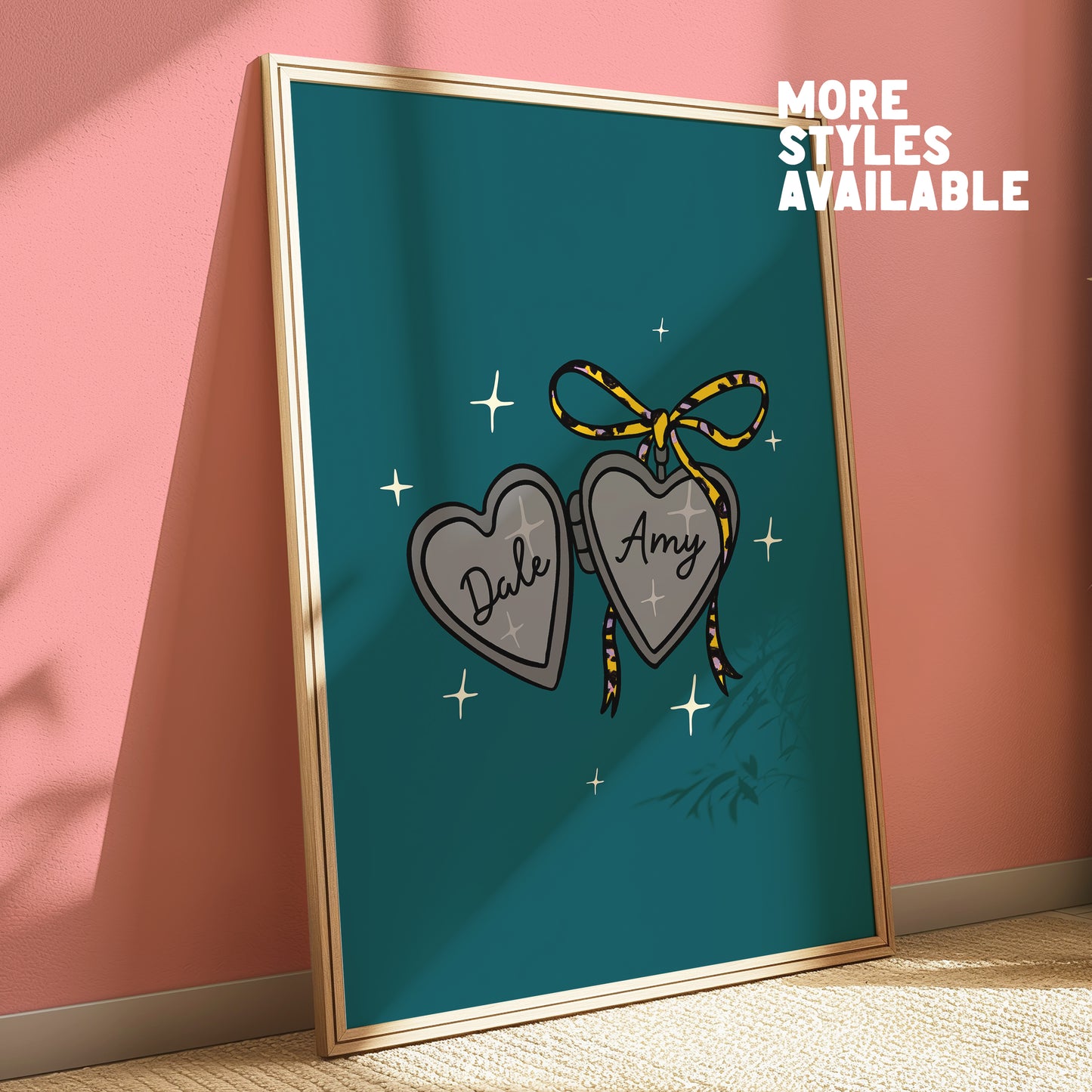 Heart Shaped Locket Personalised Print