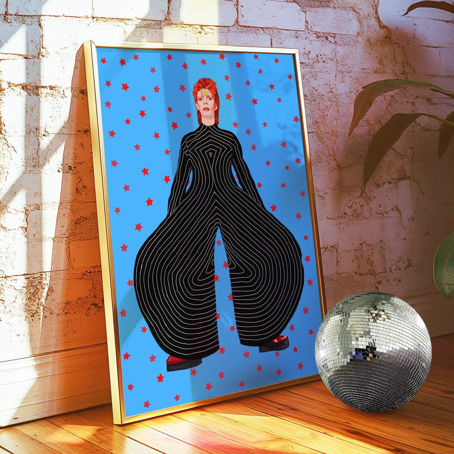 David Bowie Aladdin Sane Illustration Print
