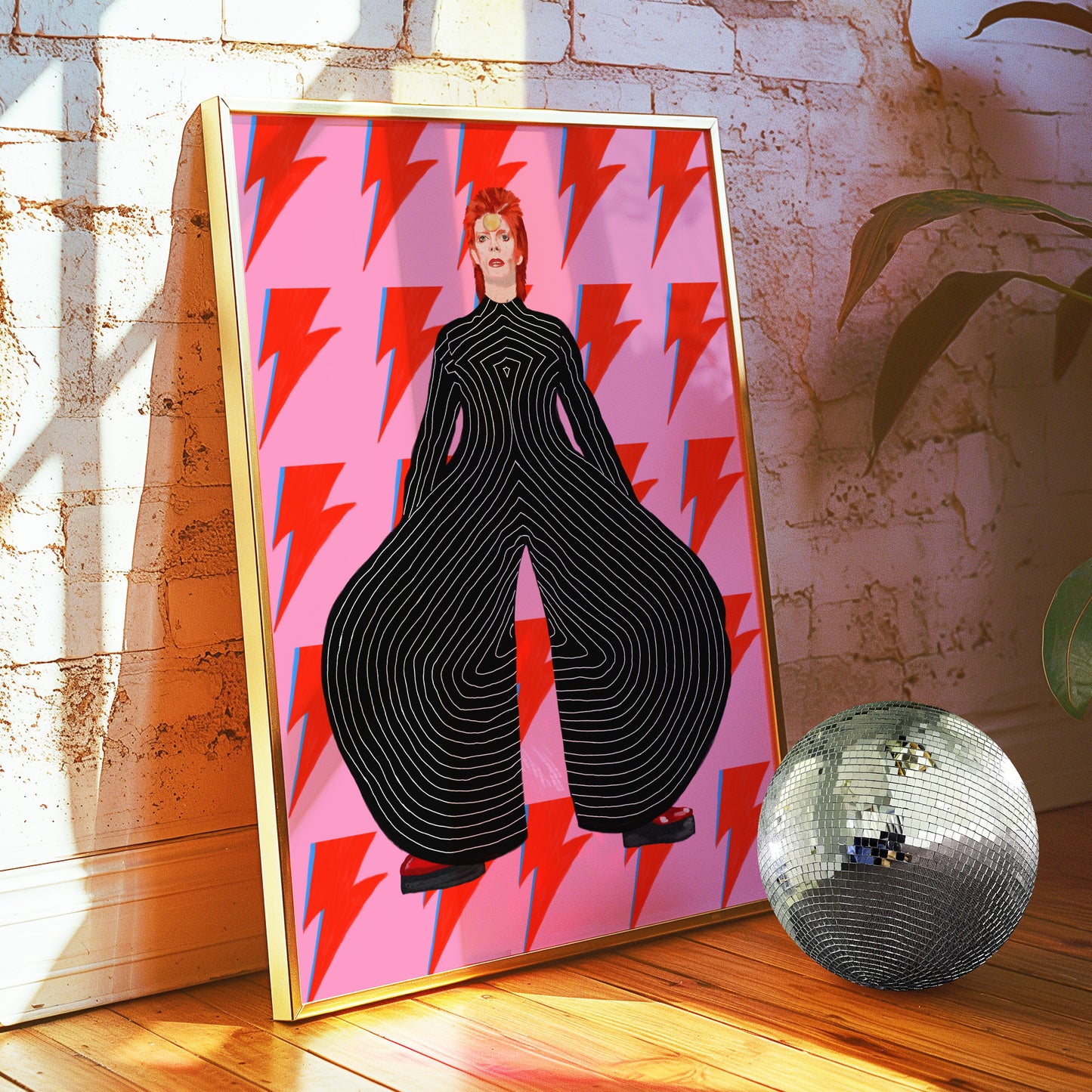 David Bowie Aladdin Sane Illustration Print