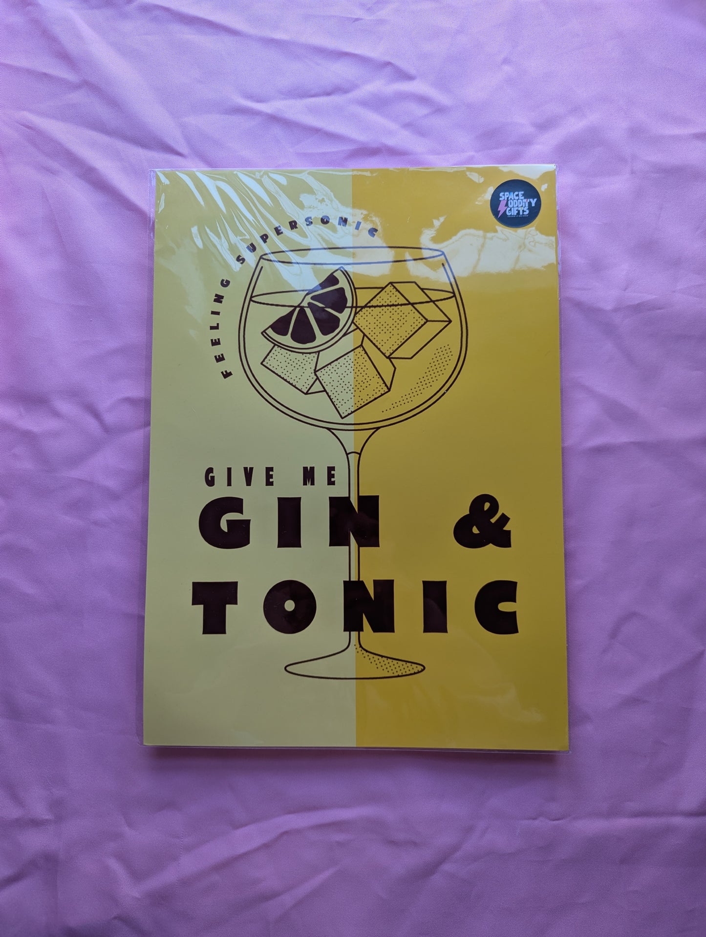 A3 'Feeling Supersonicl' Yellow Print - The 'Wonky' Sale