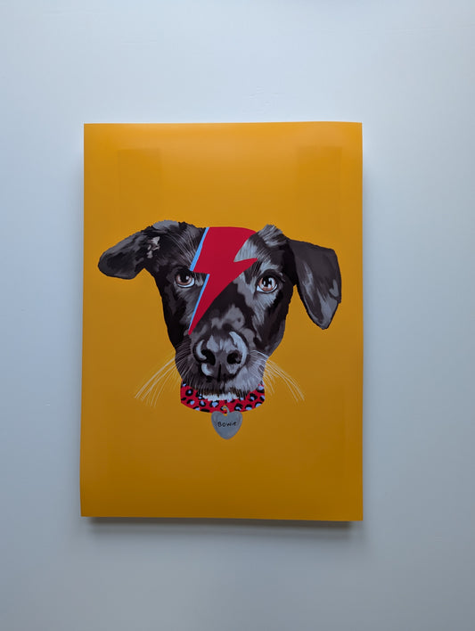 A4 'Bowie Dog' Print - The 'Wonky' Sale