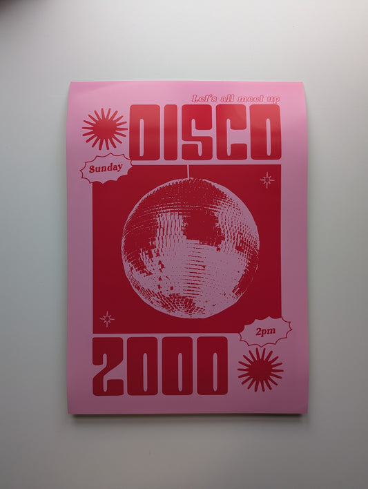 A3 'Disco 2000' Print - The 'Wonky' Sale
