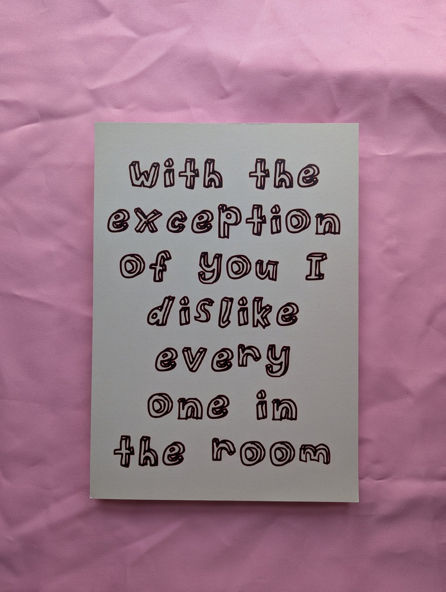 A4 'The Exception of You' Print - The 'Wonky' Sale