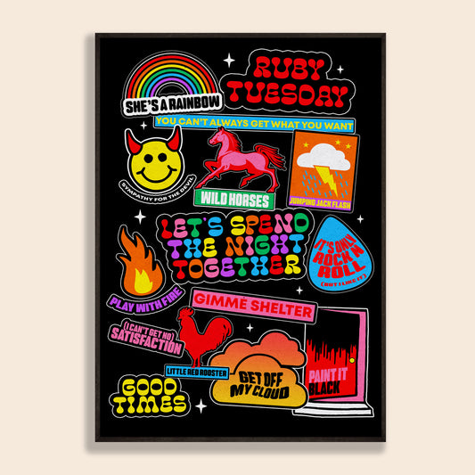 A Celebration Of The Rolling Stones Print