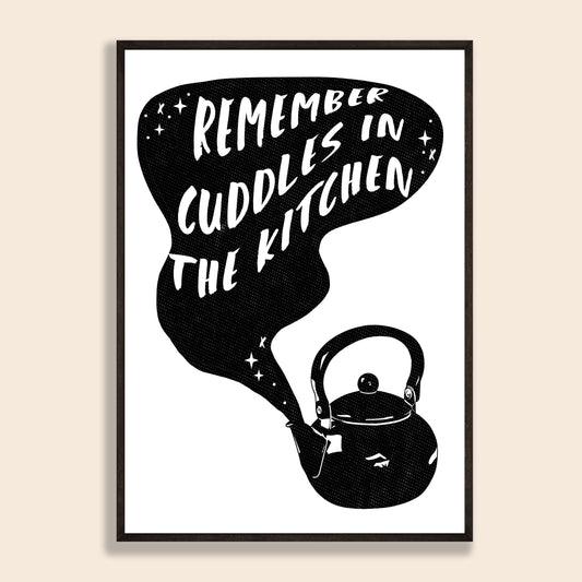 Cuddles In The Kitchen Print
