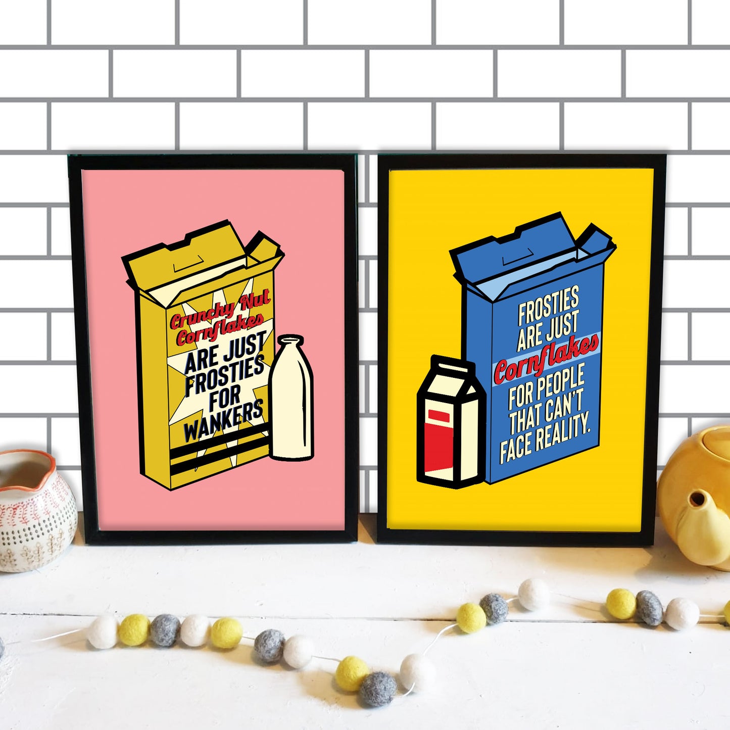 Crunchy Nut / Frosties Peep Show Print Duo