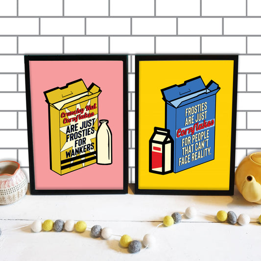 Crunchy Nut / Frosties Peep Show Print Duo