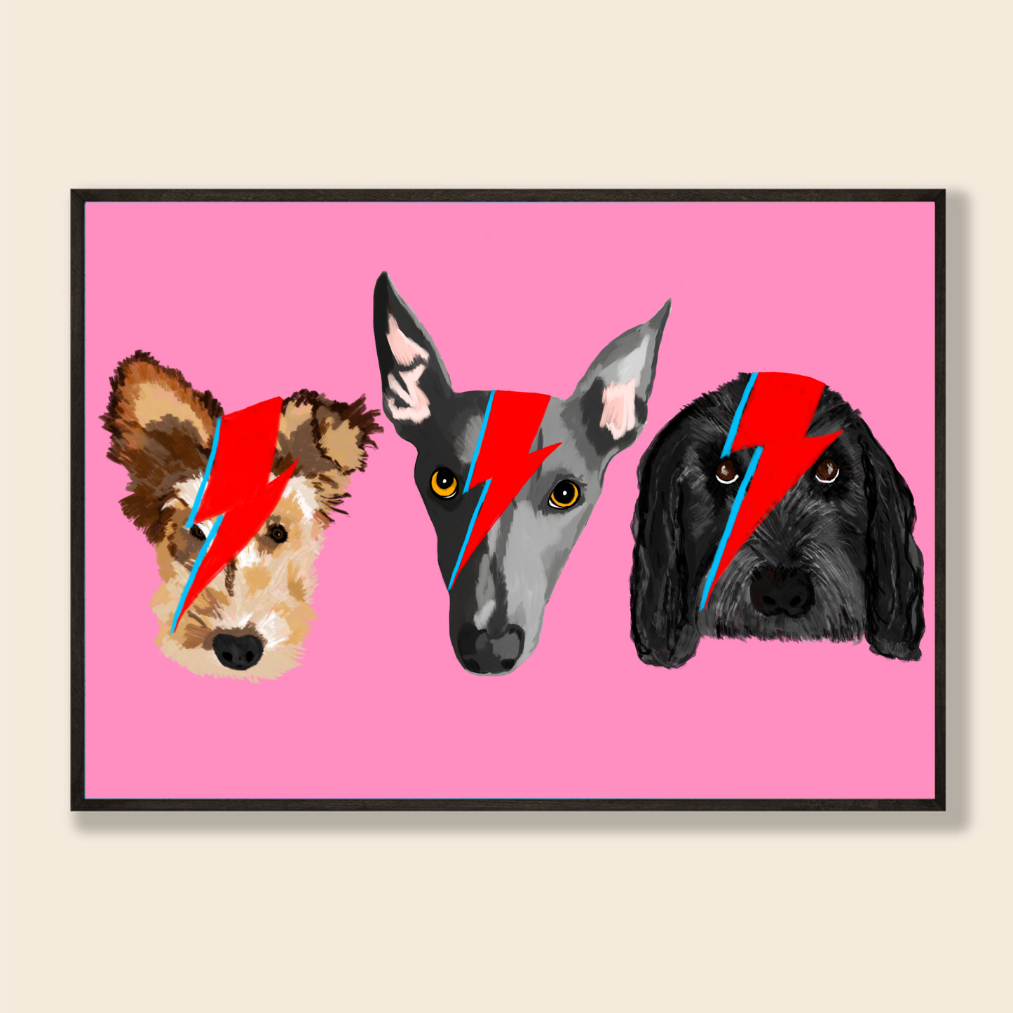 Ziggy Stardust Personalised Pet Portrait