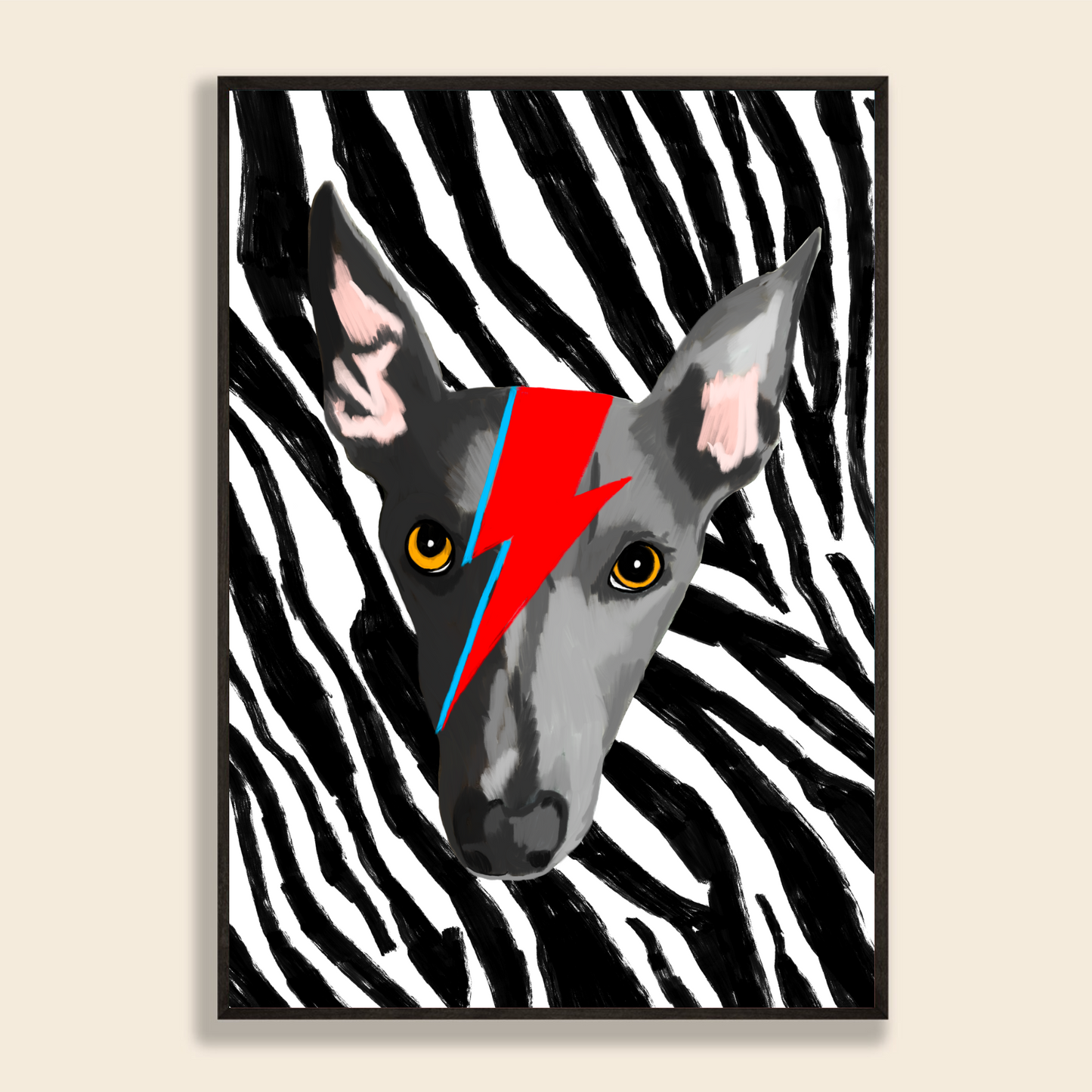 Ziggy Stardust Personalised Pet Portrait