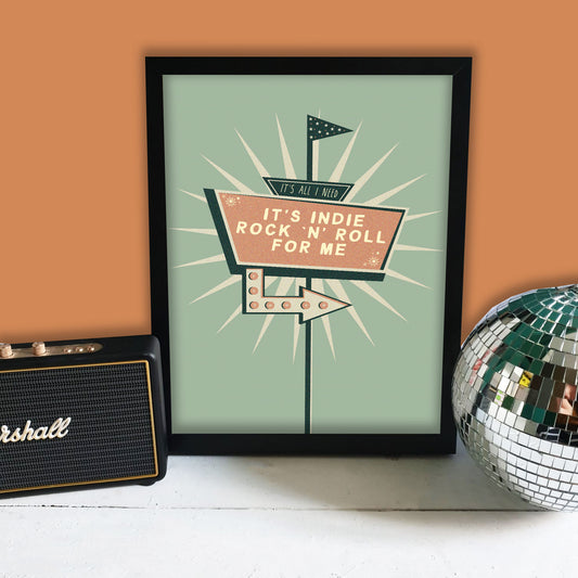 Indie Rock 'n' Roll Print
