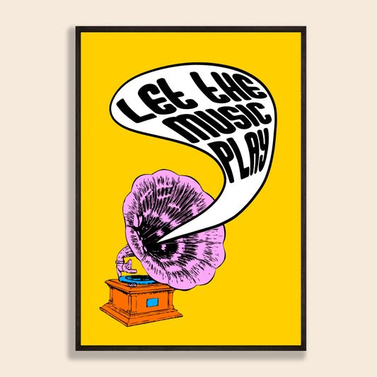 Let The Music Play Print