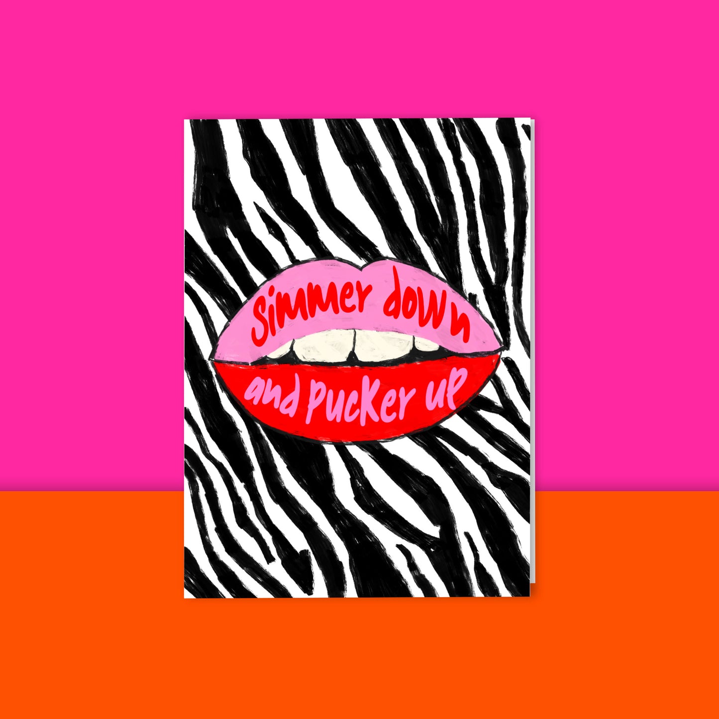 Pucker Up Lips Card