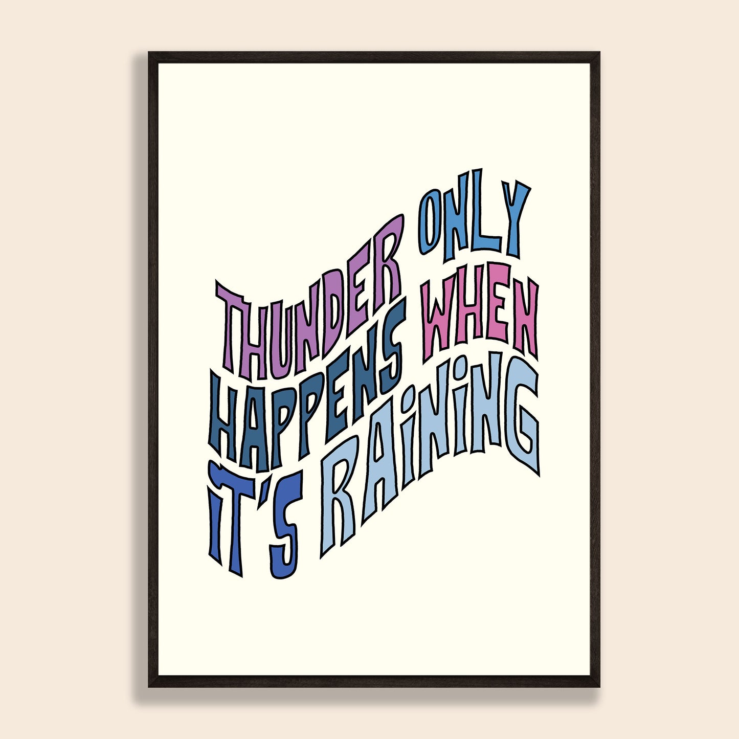 Thunder Only Happens When It's Raining Print