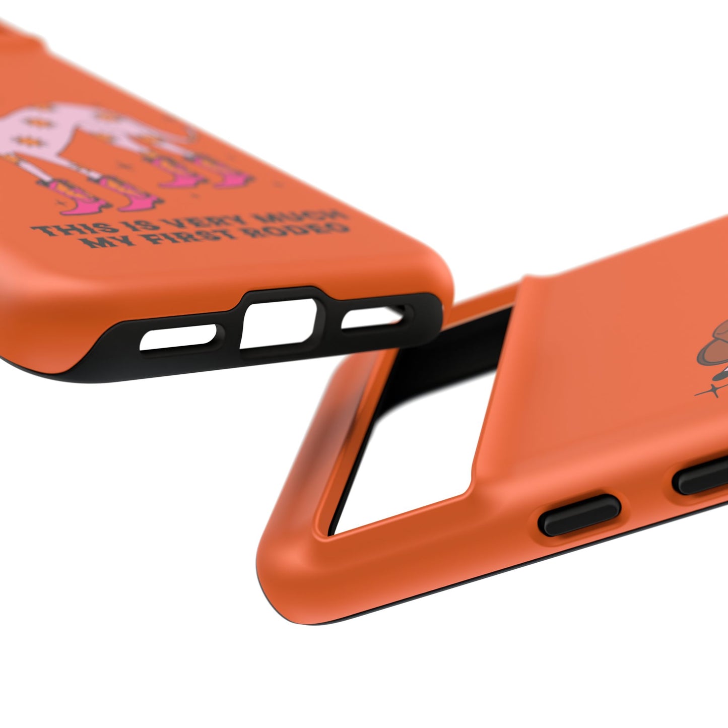 Rodeo Whippet Phone Case, Tough Cases for Pet Lovers, Cowgirl Accessories, Orange Dog Design, Cute Gift Idea