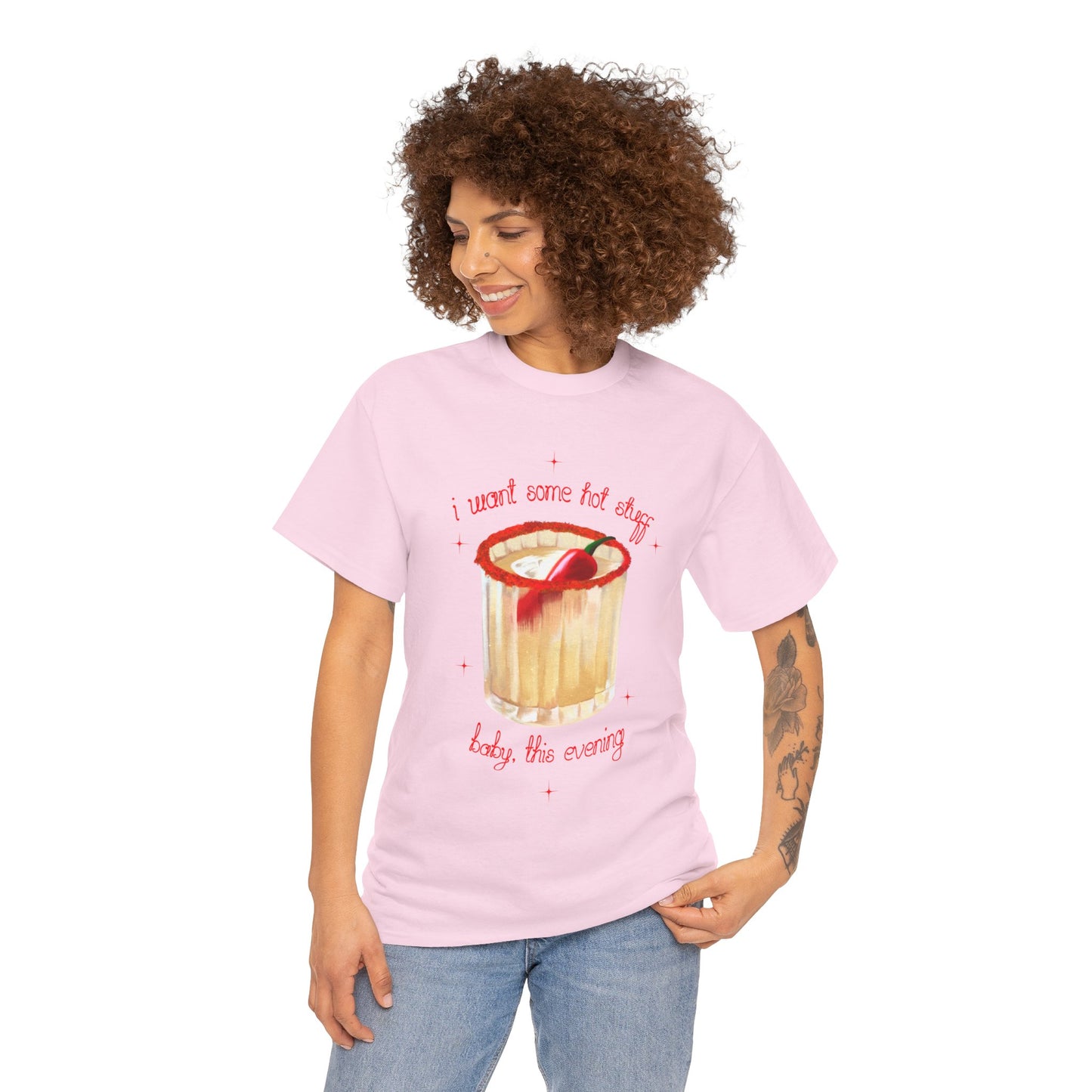 Spicy Margs Hot Stuff Tee | Cute Unisex Cotton Shirt, Casual Wear, Pub Wear,  Margarita Cocktail