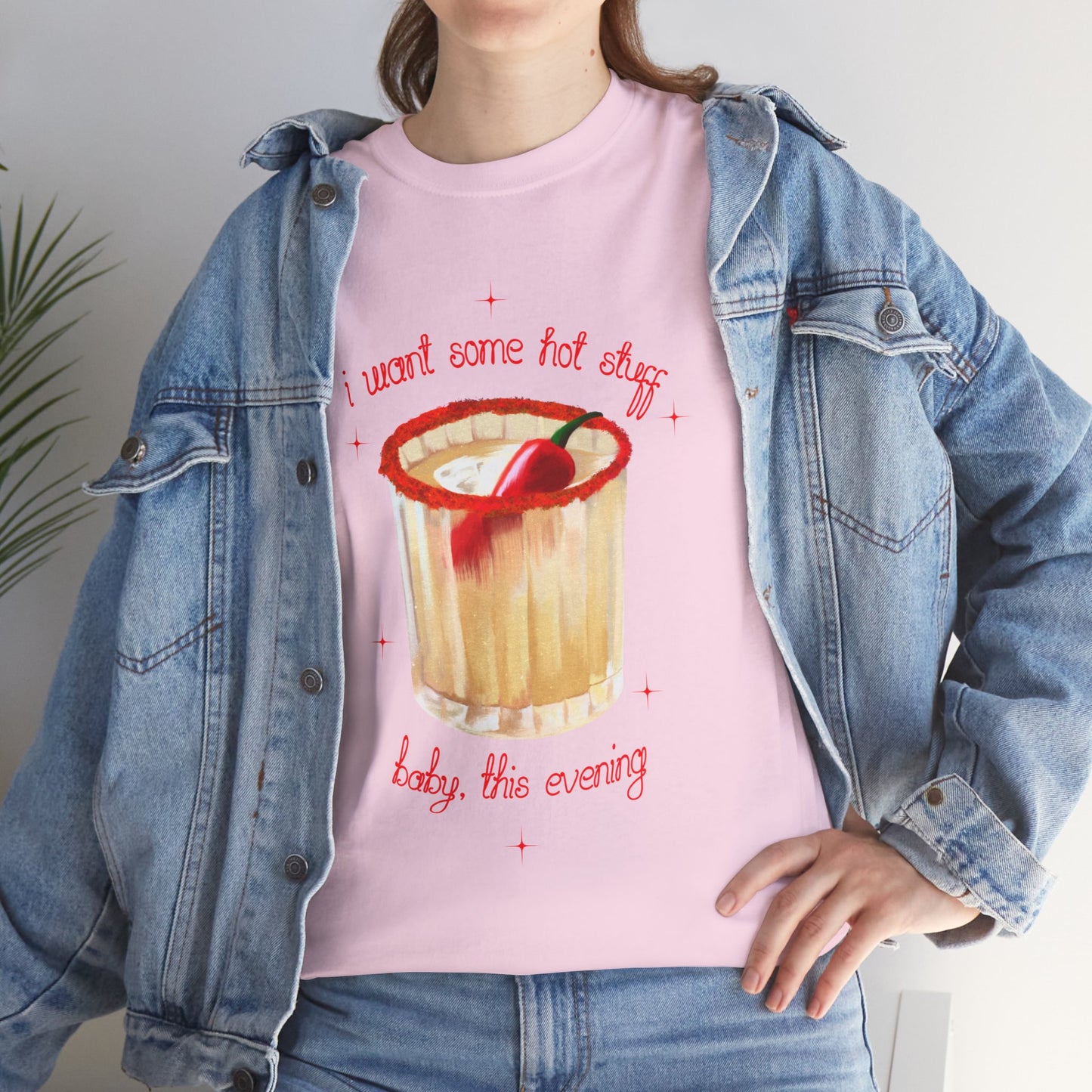 Spicy Margs Hot Stuff Tee | Cute Unisex Cotton Shirt, Casual Wear, Pub Wear,  Margarita Cocktail