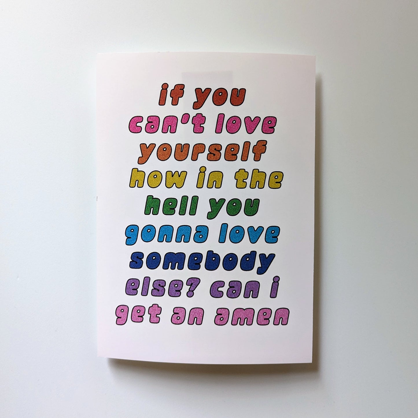 A5 'If You Can't Love Yourself' Print - The 'Wonky' Sale
