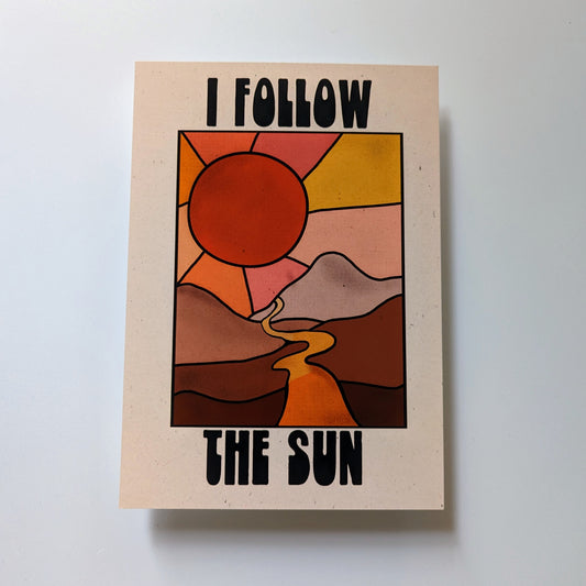 A5 Follow The Sun Print  - Wonky Sale