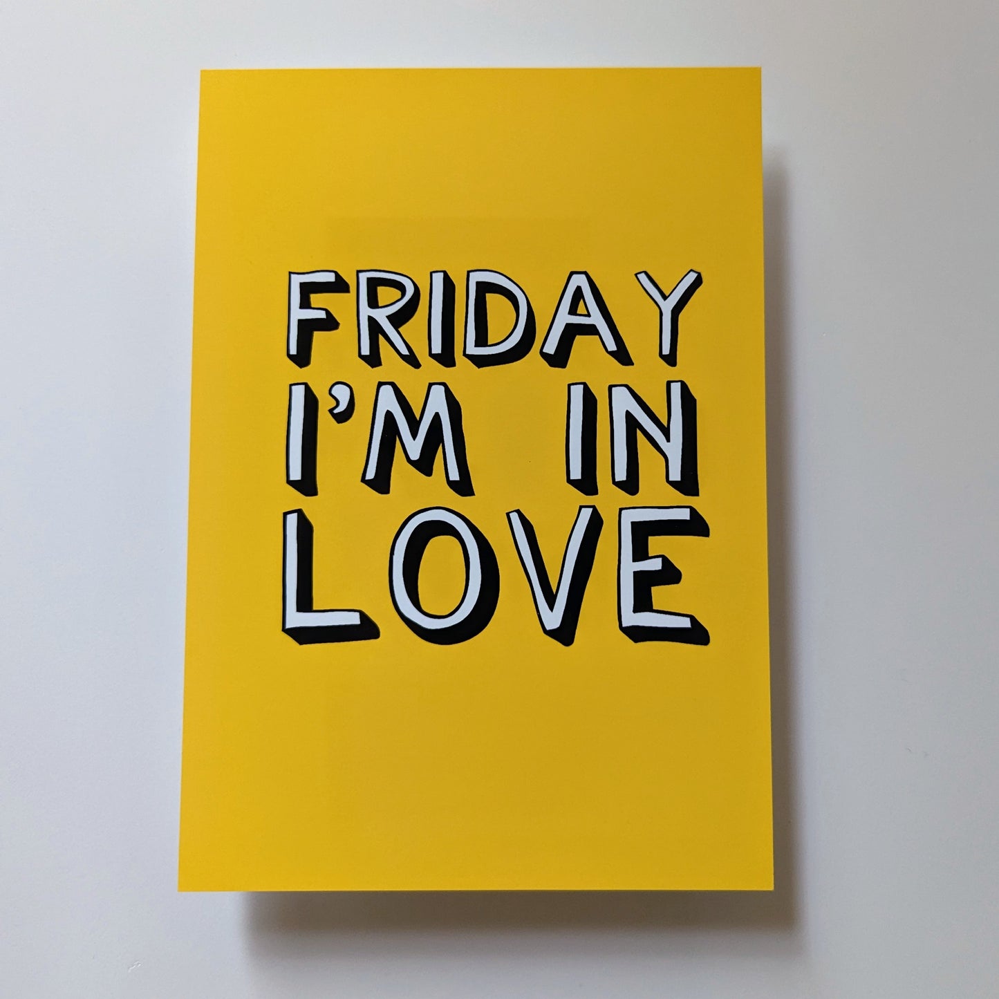 A5 Friday I'm In Love Print - Wonky Sale