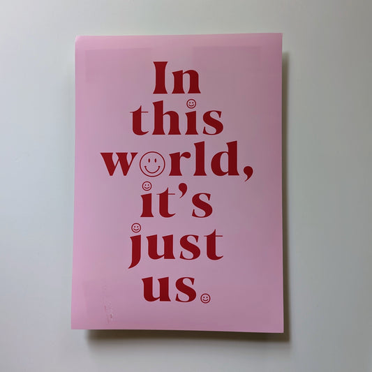 A4 It's Just Us Print - The 'Wonky' Sale