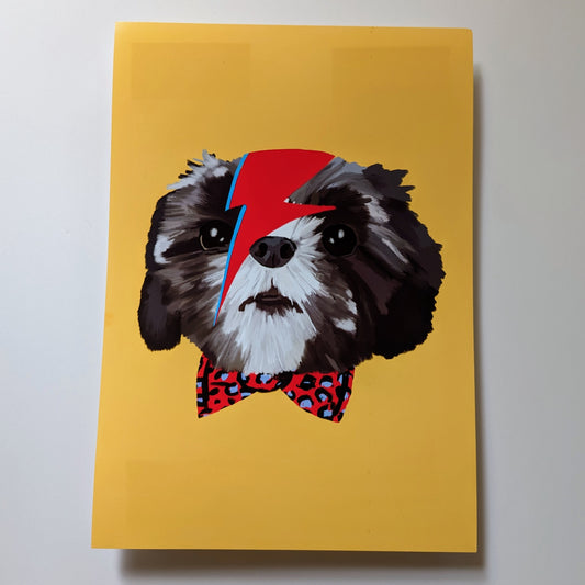 A4 Ziggy Stardust Doggo Print - The 'Wonky' Sale