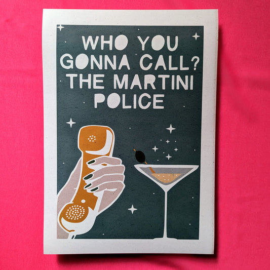 A4 'The Martini Police' Print - The 'Wonky' Sale
