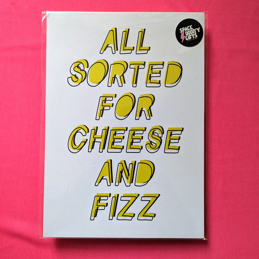 A4 Cheese & Fizz Print - The 'Wonky' Sale