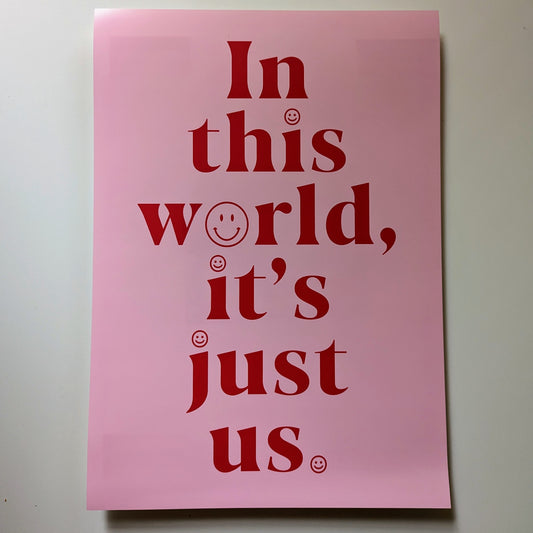 A3 'It's Just Us' Print - The 'Wonky' Sale