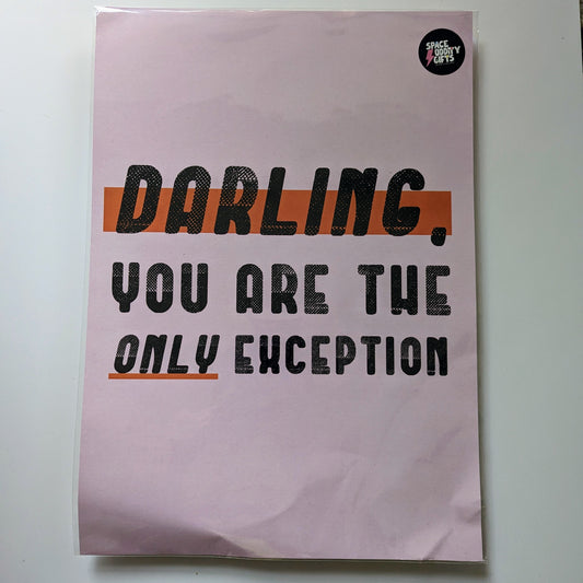 A3 'The Only Exception' Pink Print - The 'Wonky' Sale