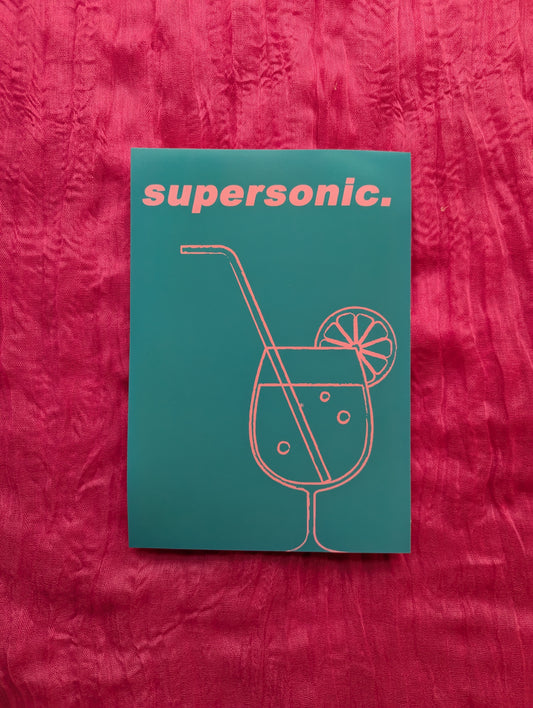 A5 'Supersonic Blue' Print - The 'Wonky' Sale