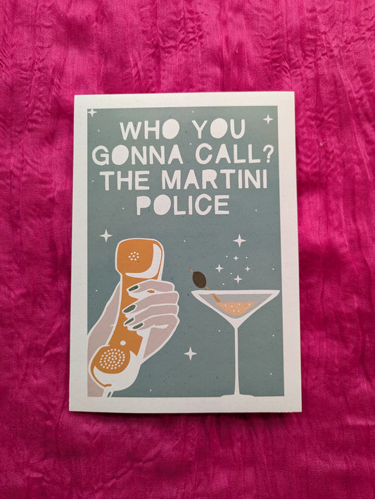 A5 'Martini Police' Print - The 'Wonky' Sale