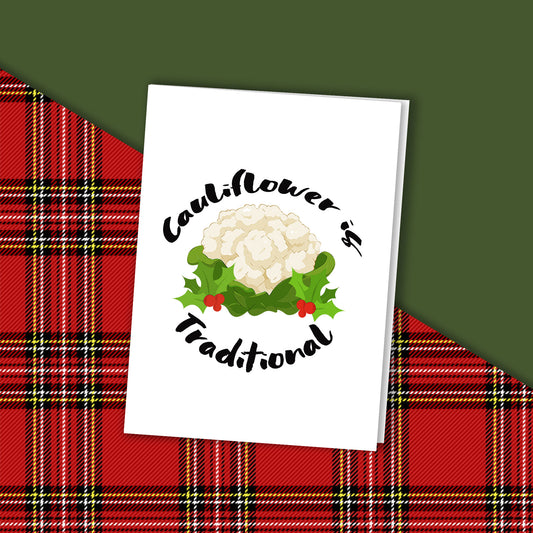 Cauliflower Is Traditional Christmas  Card