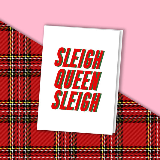 Sleigh Queen Sleigh Christmas Card